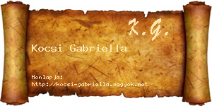 Kocsi Gabriella névjegykártya