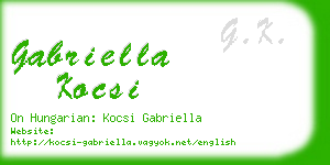 gabriella kocsi business card